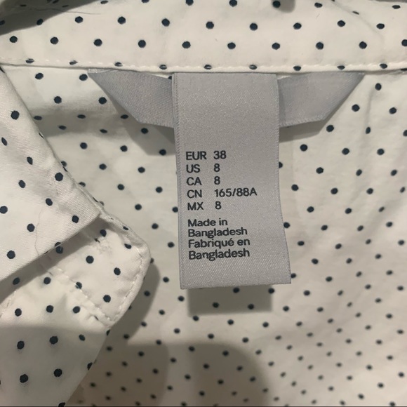 H&M Polka Dot Black & White Button Up - Picture 2 of 5
